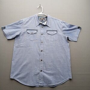 Hard Edge Short Sleeve Button Up Shirt Size M Boys Short Sleeves